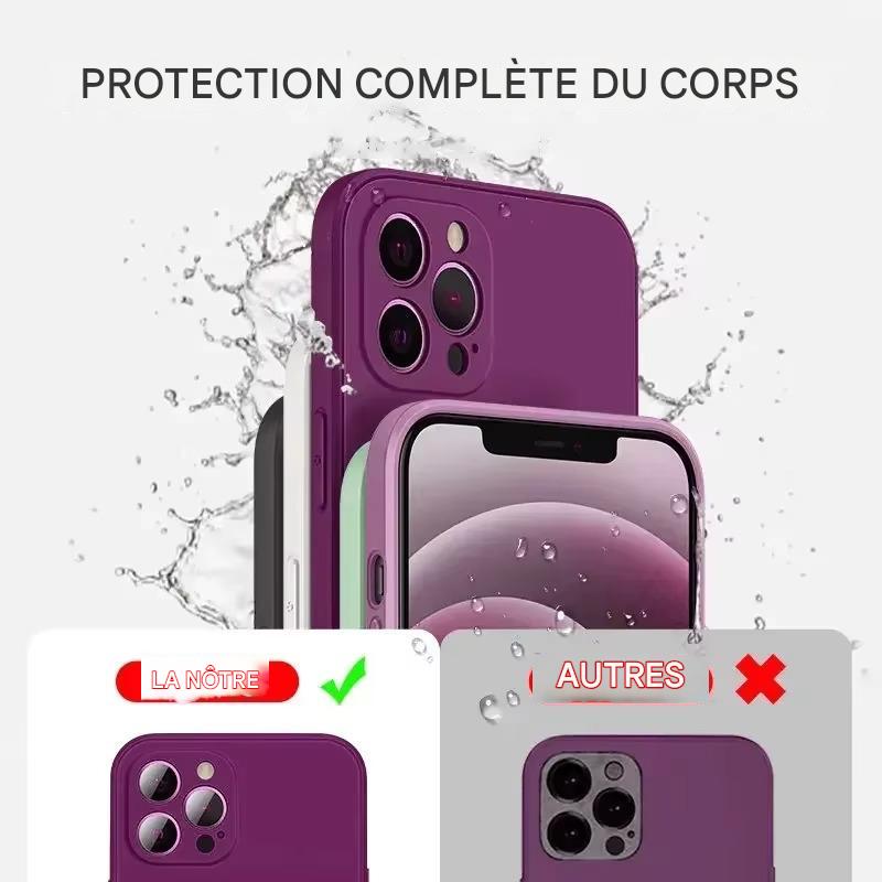 Coque Silicone Liquide UTOPER pour iPhone 16, 15, 14, 13, 12 Pro Max – Protection Antichoc avec Protection de Lentille